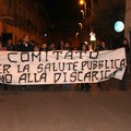 Il corteo contro l'ampliamento della discarica