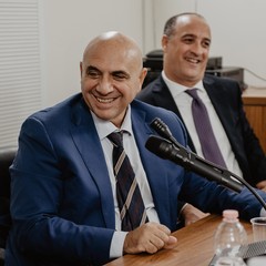 Uricchio durante l'intervento di De Gennaro