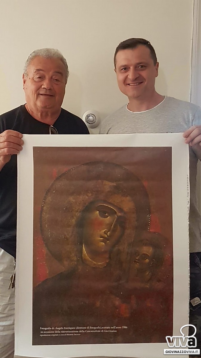 Jerry Scivetti e Cosimo Fiorentino con la Madonna