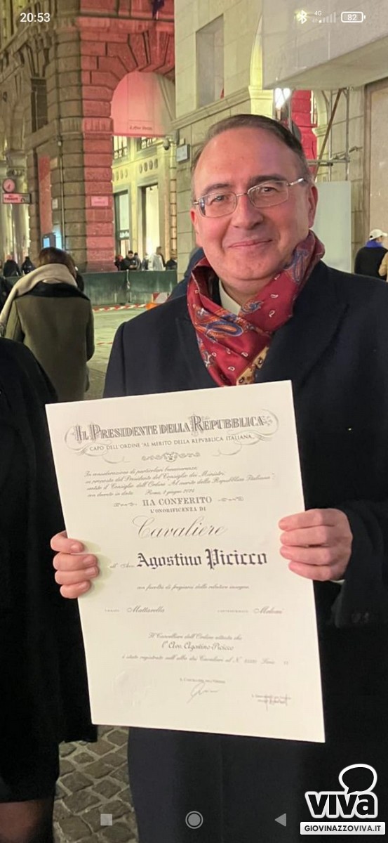 Agostino Picicco Cavaliere della Repubblica