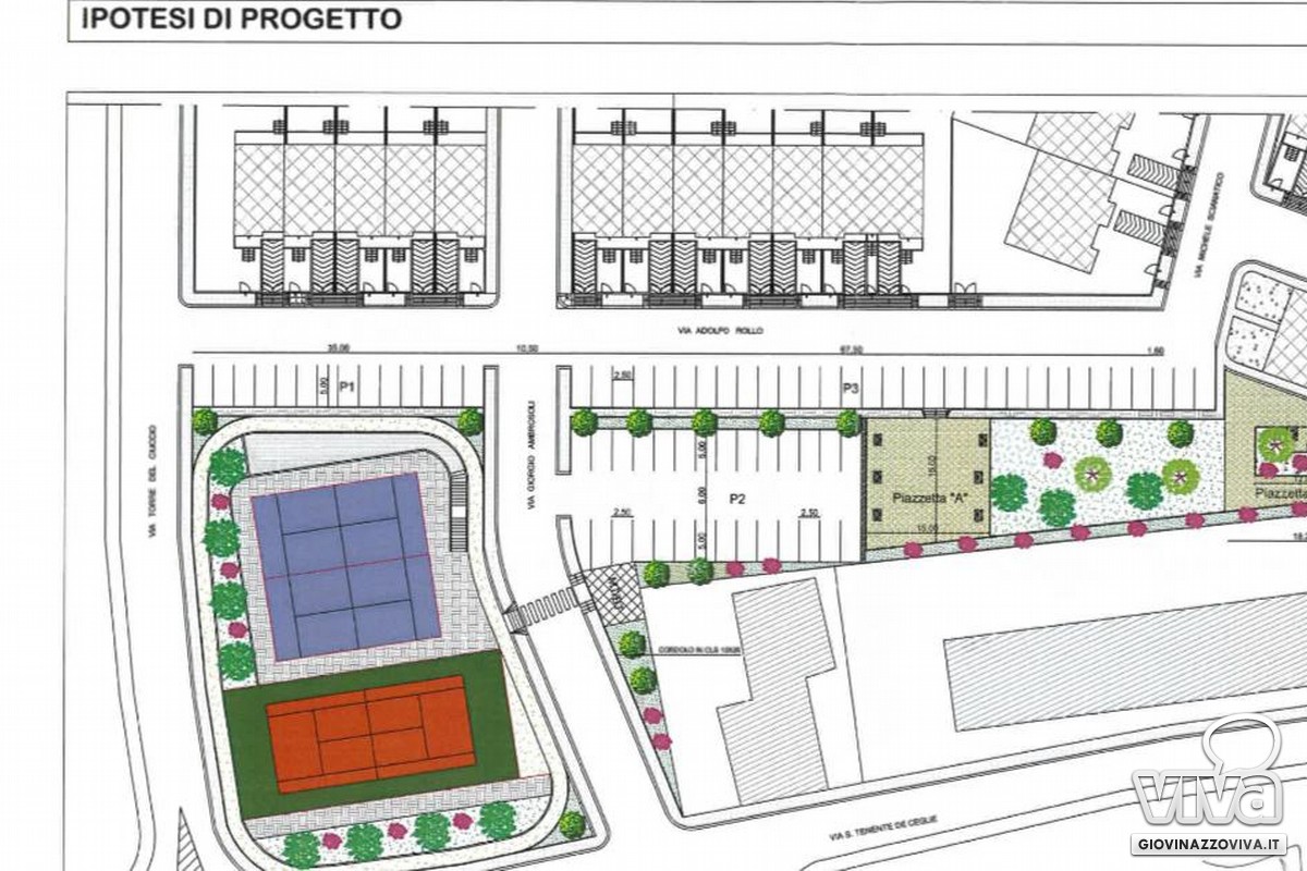 Mappa campi da tennis e padel