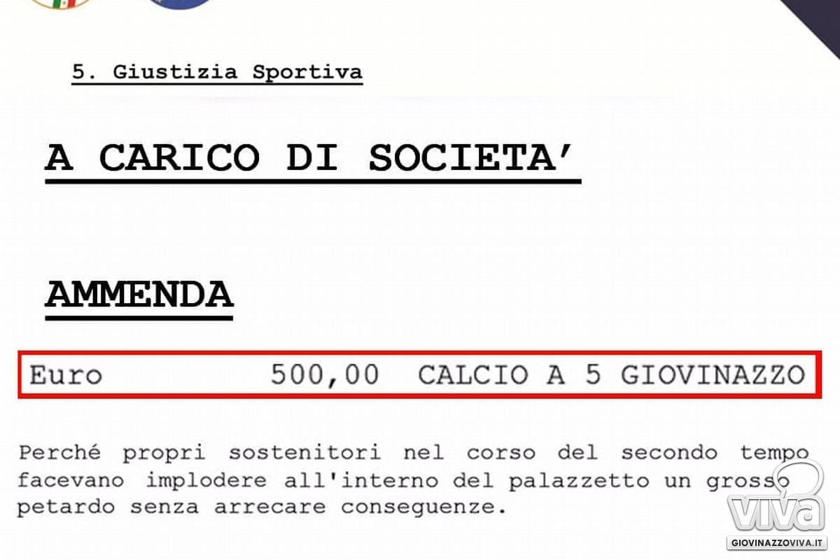 Il comunicato ufficiale della Divisione C5