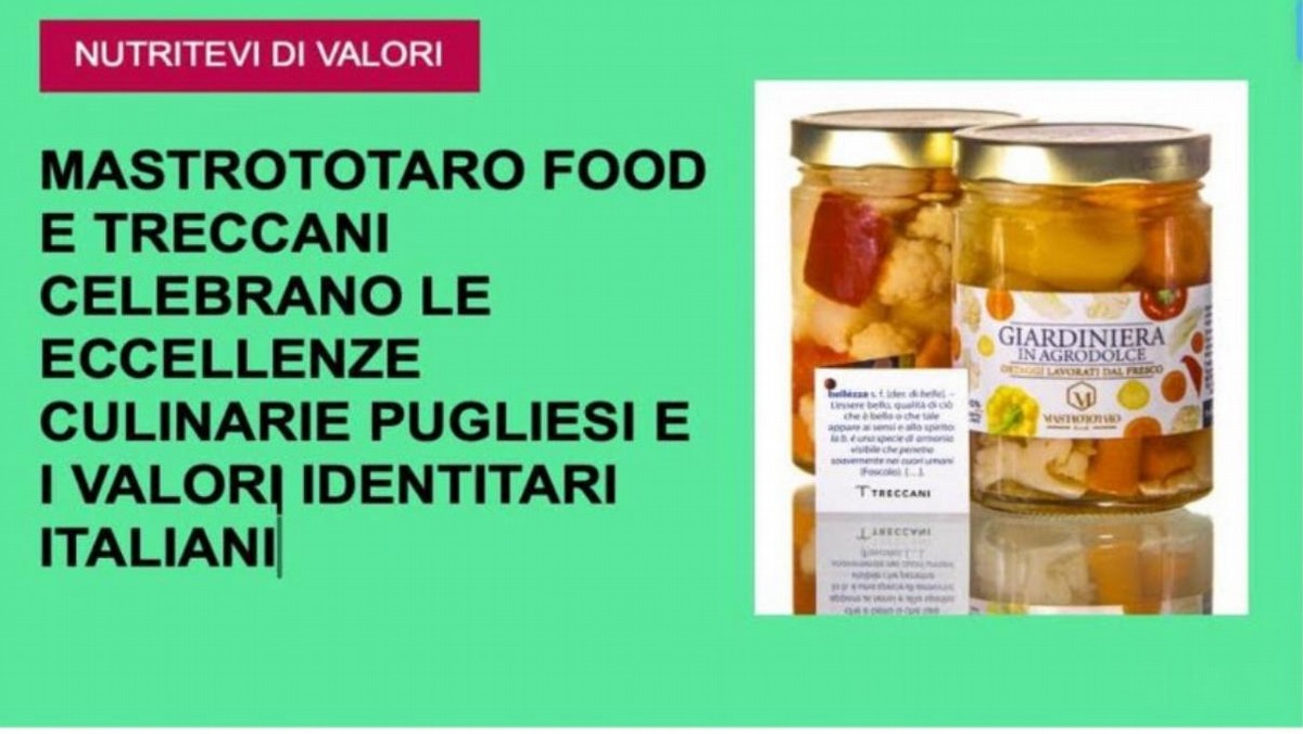 Nutritevi di valori Treccani per Mastrototaro Food