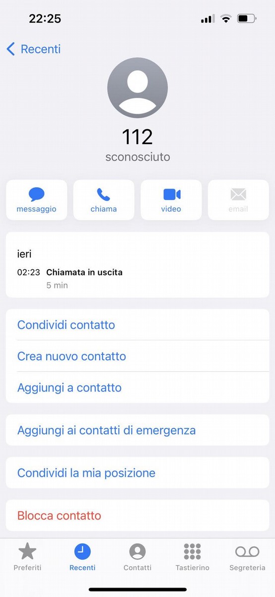 La chiamata al 112