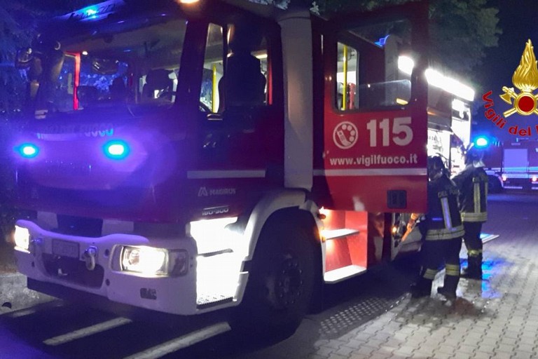 L'intervento dei Vigili del Fuoco