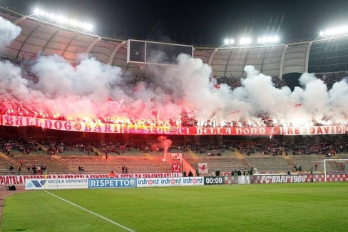 La curva Nord di Bari