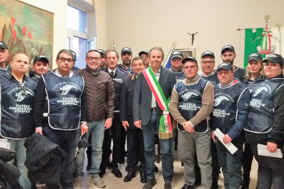 Foto di gruppo per le Guardie per l'Ambiente. <span>Foto Gianluca Battista</span>