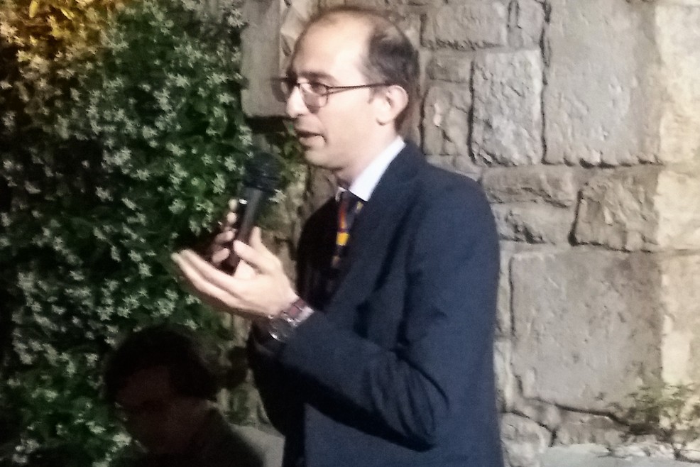 Michele Sollecito durante il suo intervento