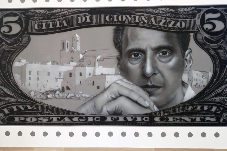 Il murales in Sala Marano. <span>Foto Gianluca Battista</span>