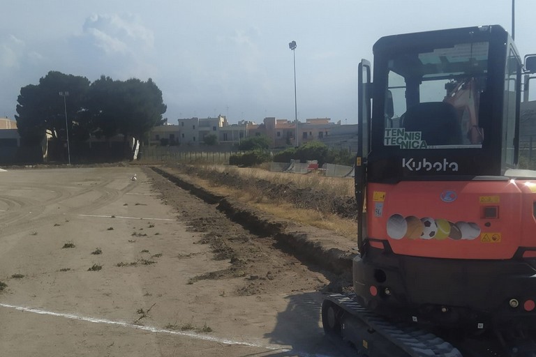 Lavori al Campo sportivo