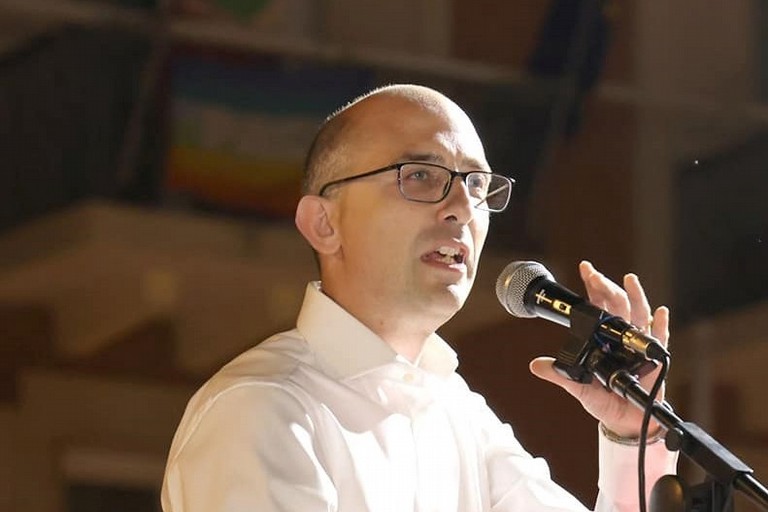 Michele Sollecito in piazza