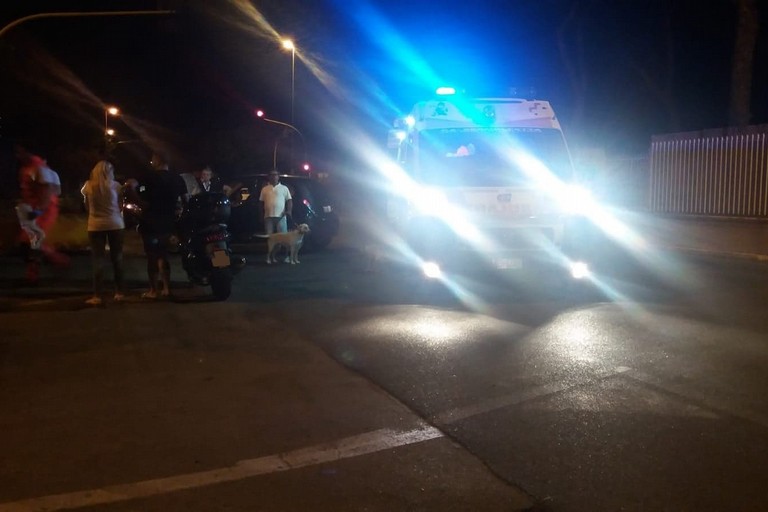 L'incidente stradale avvenuto sulla ex strada statale 16 Adriatica