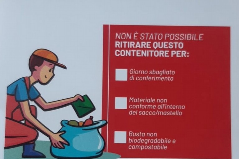 Avviso errato conferimento rifiuti