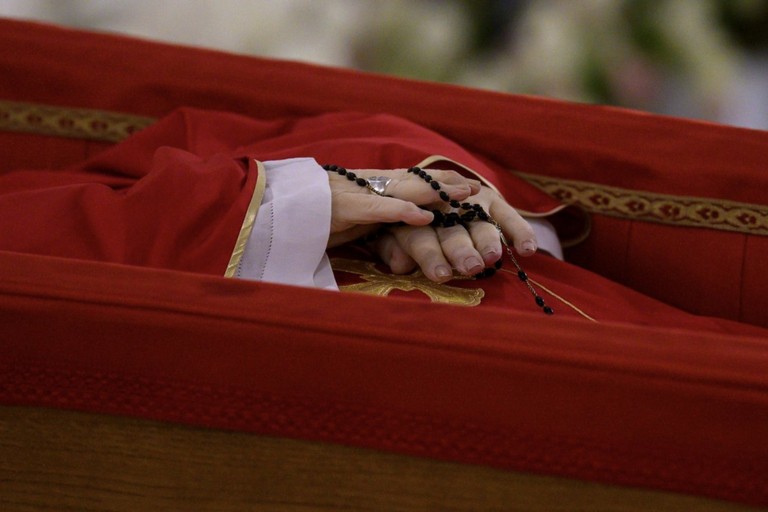 Il feretro di Papa Francesco. <span>Foto Vatican News</span>