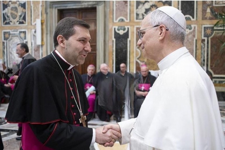 Mons. Vincenzo Turturro con Papa Leone XIV. <span>Foto Conferencia Episcopal Paraguaya</span>