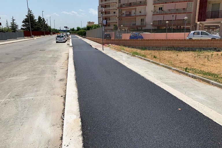 La greenway in costrizione all'Immacolata
