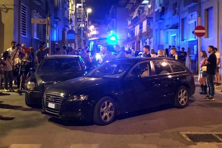 L'incidente stradale avvenuto in via Firenze