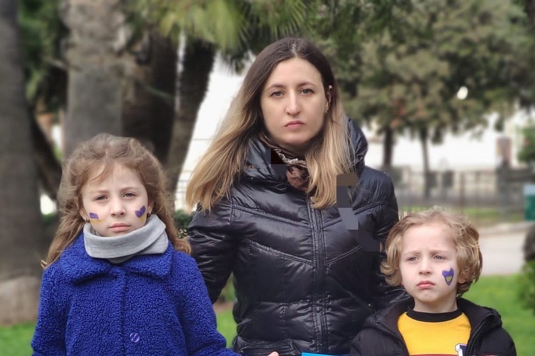Irina con i suoi figli