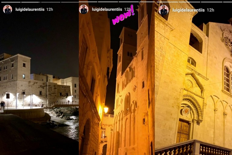 Luigi De Laurentiis nel borgo antico di Giovinazzo