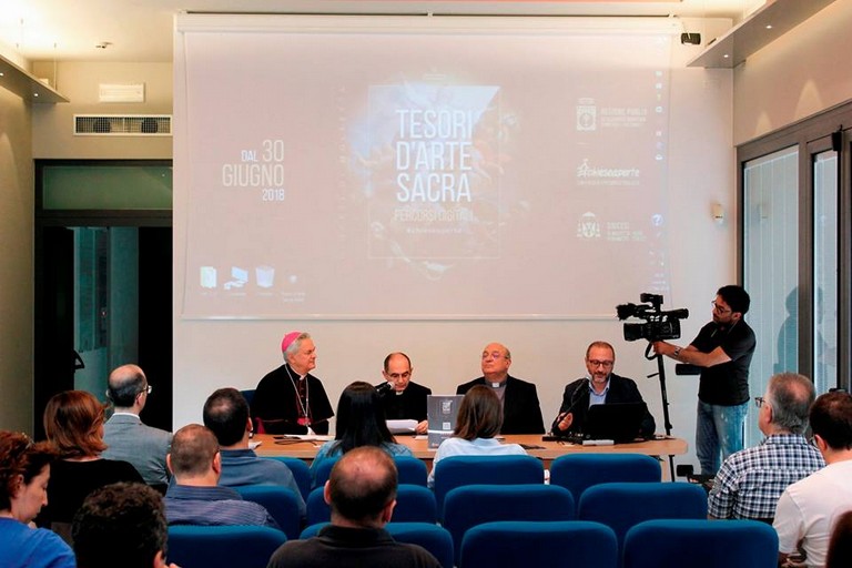 La conferenza stampa al Museo Diocesano. <span>Foto Museo Diocesano Molfetta</span>
