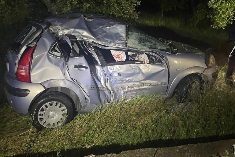L'incidente stradale avvenuto sulla strada provinciale 107