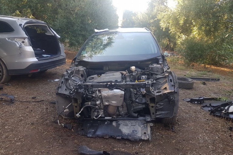 Le auto rubate rinvenute ad Andria