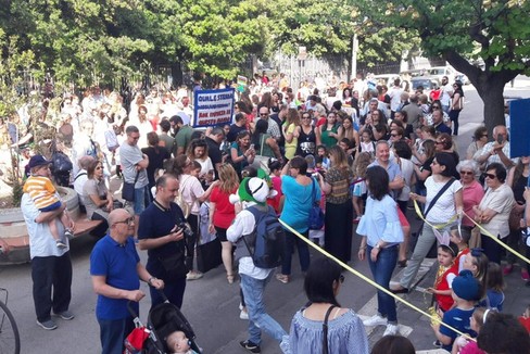 La partenza del corteo