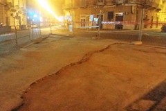 In piazza iniziati i lavori per gli incanalatori di traffico