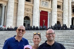 Il sindaco di Giovinazzo e don Luigi Caravella alla canonizzazione di Pier Giorgio Frassati