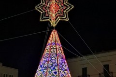 Acceso il nuovo Albero di Natale Megamark in piazza Vittorio Emanuele II