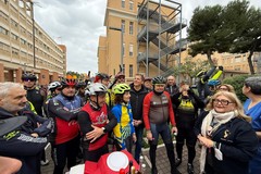 Depalma ed il ciclismo pugliese per i pazienti dell'Oncoematologia Pediatrica del Policlinico di Bari