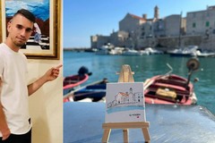 Angelo, il ragazzo che racconta Giovinazzo e la Puglia con il disegno