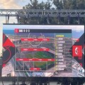 Bari-Cagliari, maxischermo all'esterno del PalaPansini per la finale di ritorno