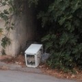 Una lavatrice abbandonata in Località Ponte a Giovinazzo
