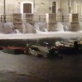 Tanta pioggia su Giovinazzo: il VIDEO dell'acqua che arriva impetuosa in cala Porto