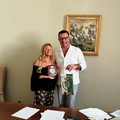 Stella Brignola omaggiata da Alfonso Arbore