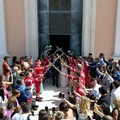 Croce Rossa, insolito picchetto d'onore sul sagrato di Sant'Agostino