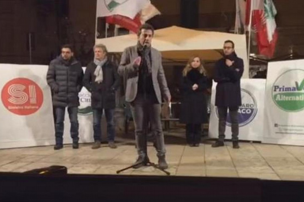 Il comizio di Daniele de Gennaro