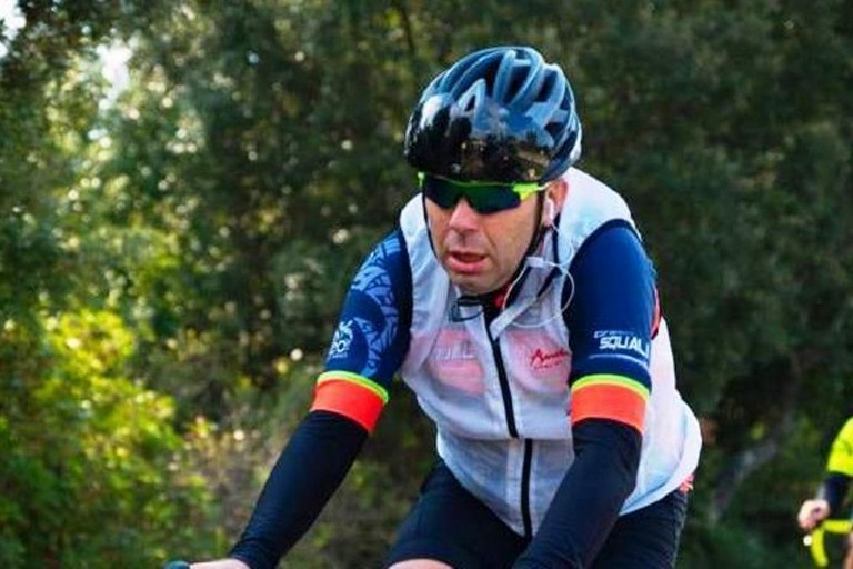 Depalma in bici. <span>Foto Leo Muscara</span>