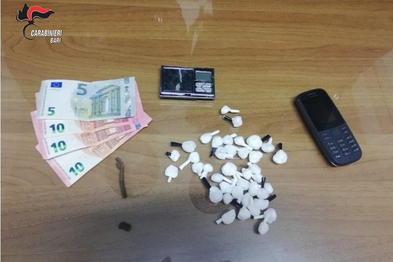 La droga sequestrata dai Carabinieri