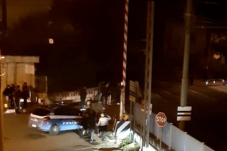 L'intervento della Polizia