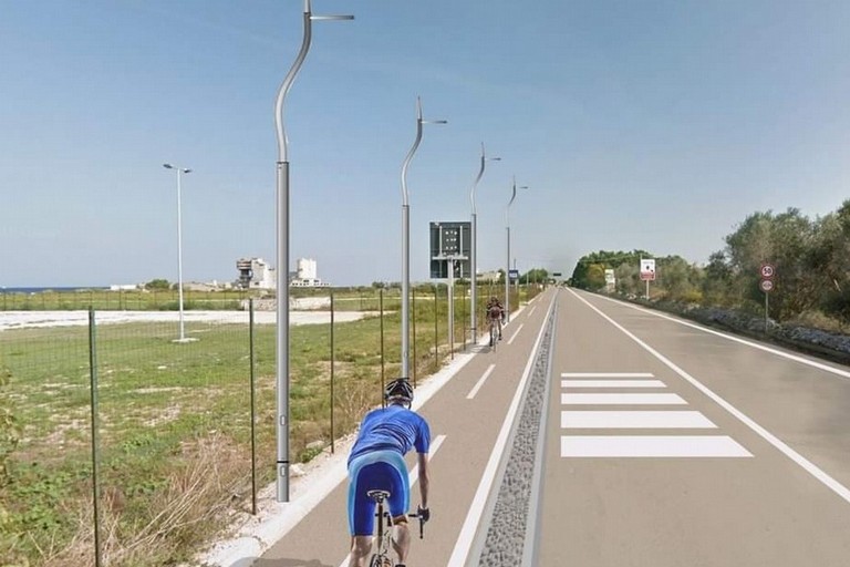 Un rendering della pista ciclabile