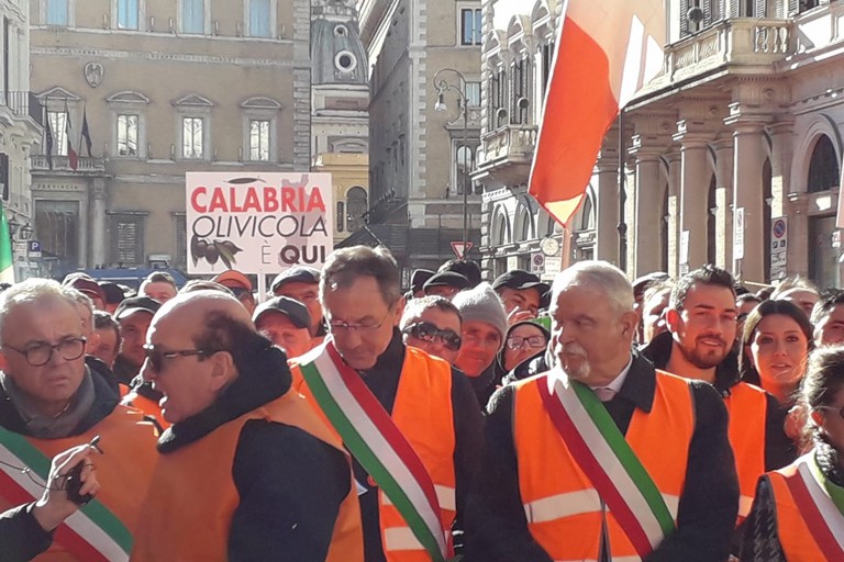 Spadavecchia a Roma durante la manifestazione