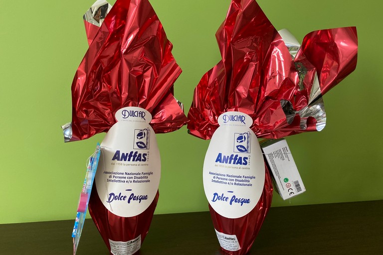 Uova di cioccolato Anffas. <span>Foto Marzia Morva</span>