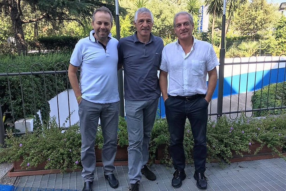Francesco Moser con Tommaso Depalma ed Elio Sannicadro