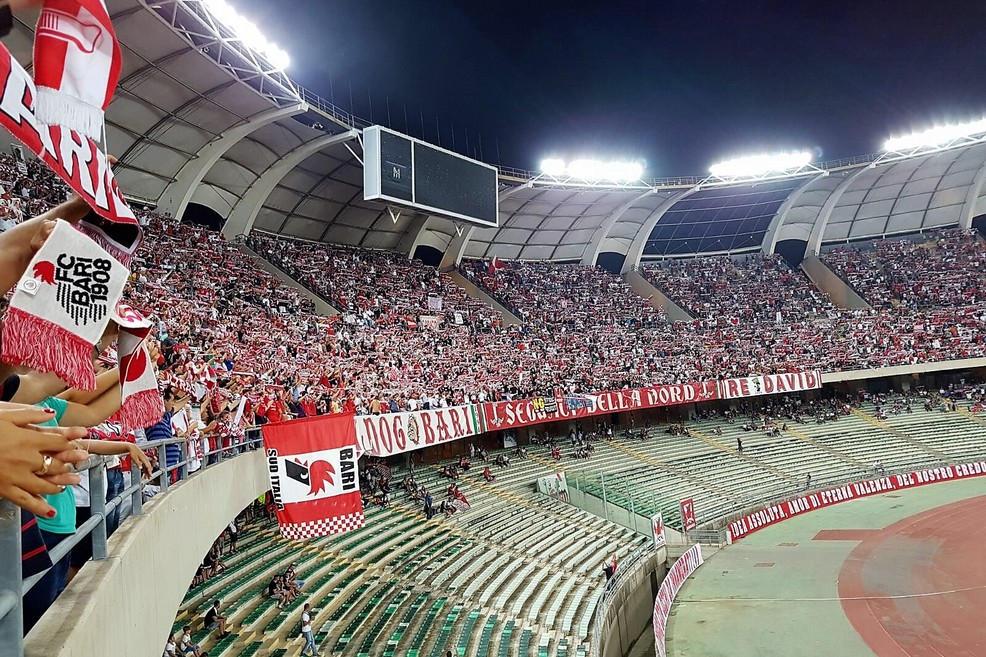 La curva Nord di Bari
