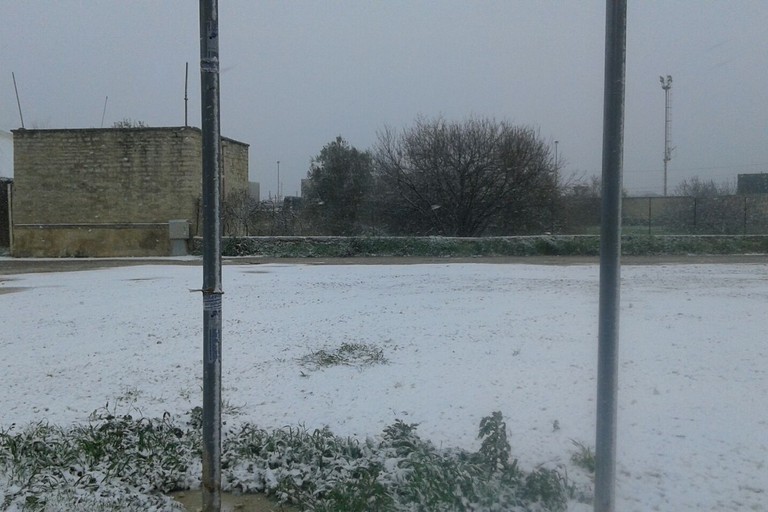 Neve a Giovinazzo. <span>Foto Gabriella Serrone</span>