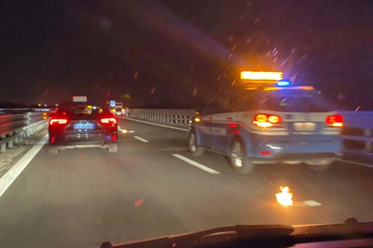 L'intervento della Polizia Stradale