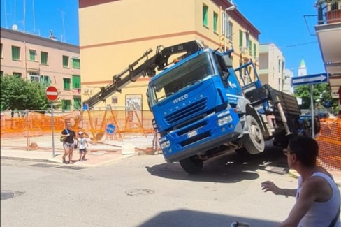 L'incidente avvenuto in via Toselli