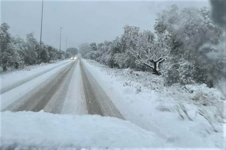 Neve tra Palombaio e Mariotto